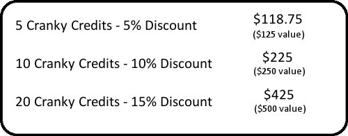 Cranky Credits Pricing