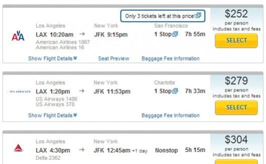 Online Travel Agent Results