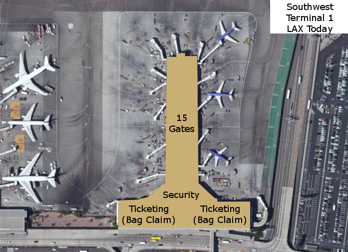 A Preview of Southwest’s Remodeled Terminal in Los Angeles Which Begins Opening Thursday ...