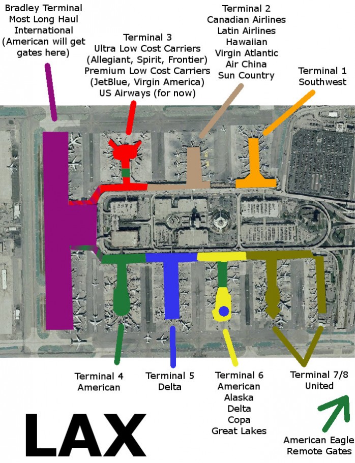 lax terminal map southwest airlines